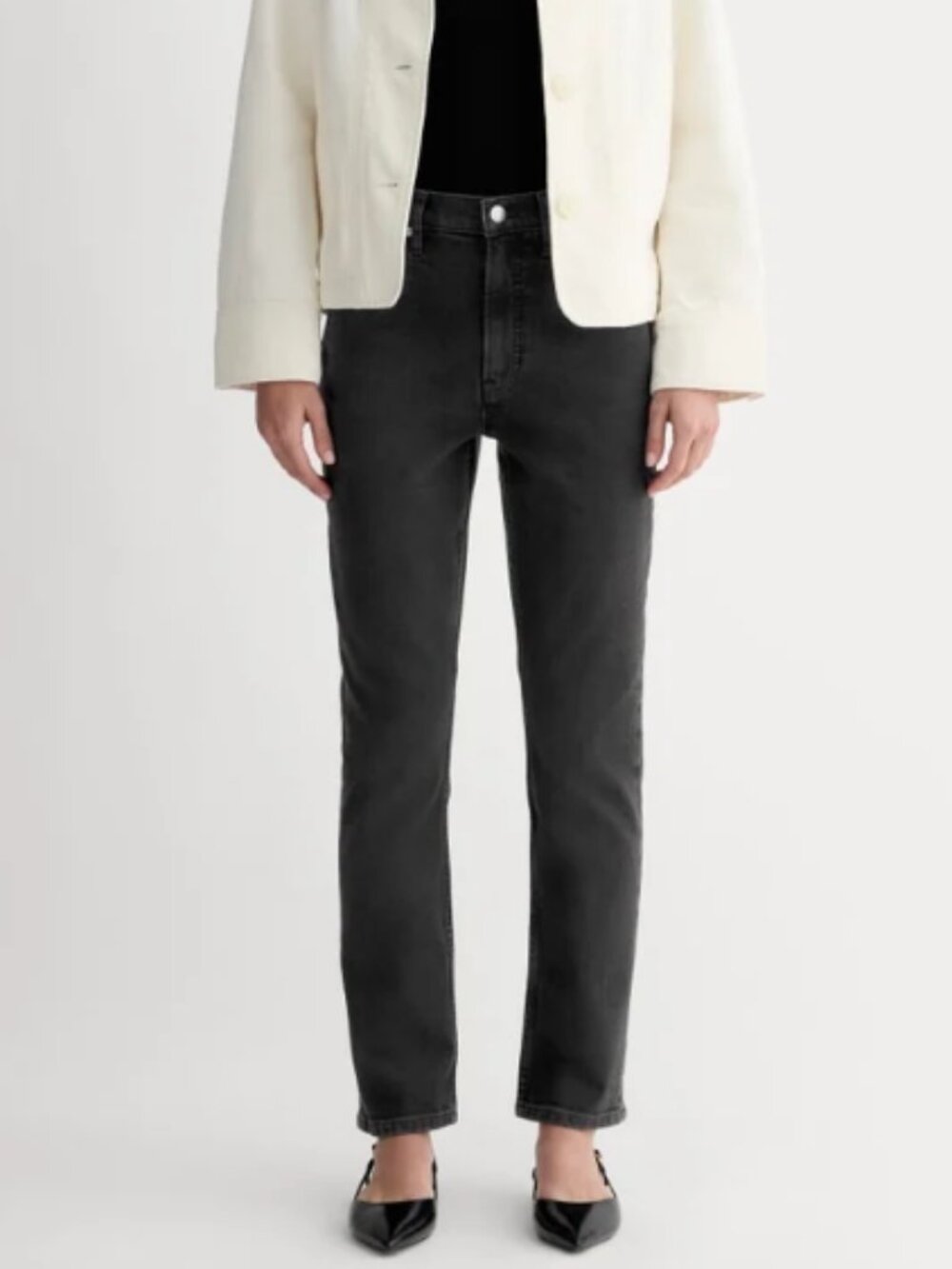 Everlane Original Cheeky Jean 26 Crop Black